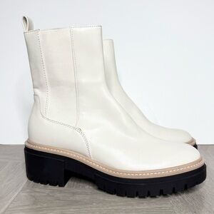 Open Edit White Chelsea Heeled Boot 9M